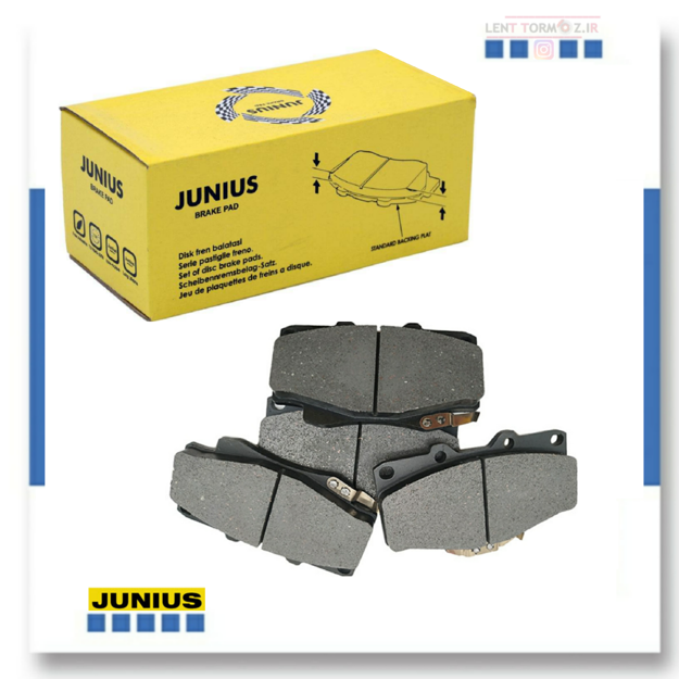 MVM 110 front wheel brake pads, Junius brand