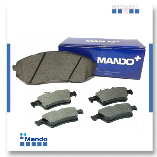 Front wheel brake pads of Kia Cerato, model 2006 to 2009, brand mando plus