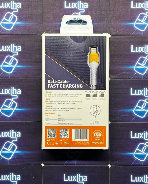 کابل فست شارژ USB به لایتنینگ آیفون LDNIO مدل LS802 به طول 2 متر با گارانتی 6 ماهه لوکسیها - LDNIO LS802 model LS802 USB fast charging cable with a 6-month luxury warranty