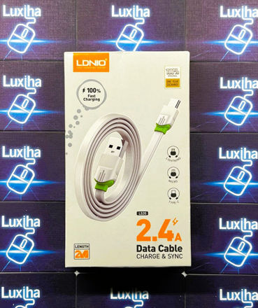 کابل فست شارژ  USB به microUSB  الدینیو مدل LS35 به طول 2 متربا گارانتی 6 ماهه لوکسیها - LS35 model LS35 fast charging USB to microUSB cable with a 6-month Luxyha warranty