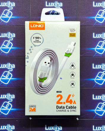 کابل فست شارژUSB به تایپ سی  LDNIO مدل LS35 به طول 2 متربا گارانتی 6 ماهه لوکسیها - کابل فست شارژUSB به تایپ سی  LDNIO مدل LS35 به طول 2 متربا گارانتی 6 ماهه لوکسیها