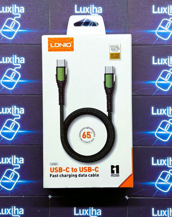 کابل فست شارژ تایپ سی به تایپ سی LDNIO مدل LC101 با گارانتی 6 ماهه لوکسیها - Type-C to Type-C LDNIO fast charging cable, model LC101, with a 6-month luxury warranty